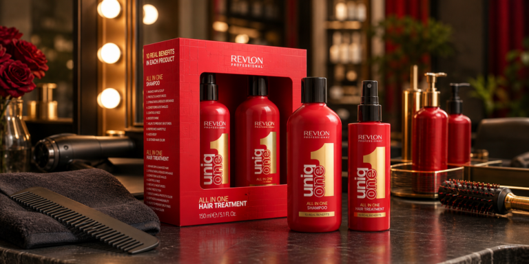 Comment réparer vos cheveux abîmés avec une routine professionnelle à domicile Revlon UniqOne integrado en una escena creativa de salón para reparar cabello dañado
