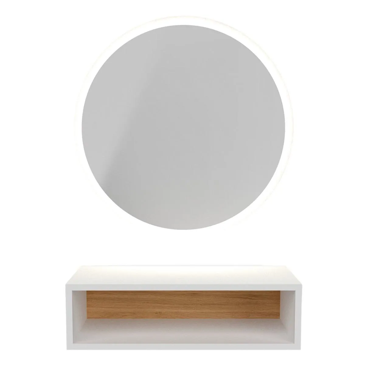 Coiffeuse Nask de style moderne avec miroir LED