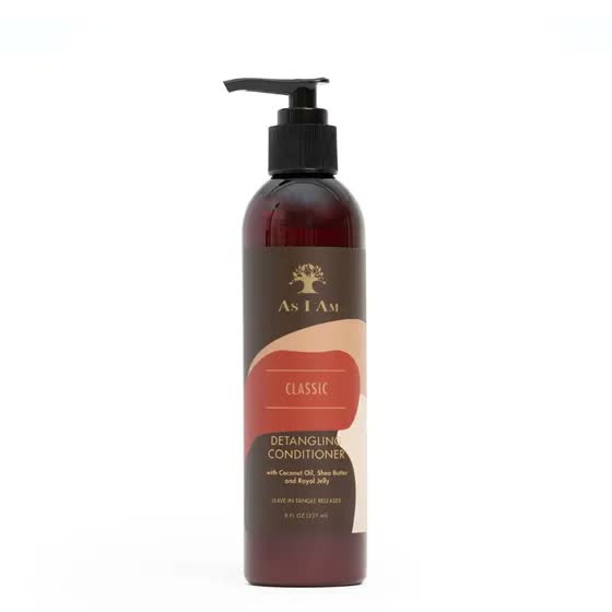 As I Am Classic Detangling Conditioner pour répartir le glissant et réduire les tiraillements