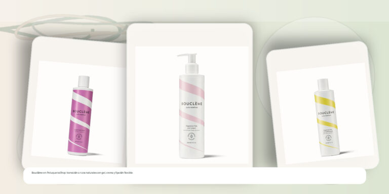 Comment sécher les cheveux bouclés sans frisottis : air, diffuseur et technique mixte Montaje editorial de Bouclème en PeluqueriaShop para secar rizos con menos frizz