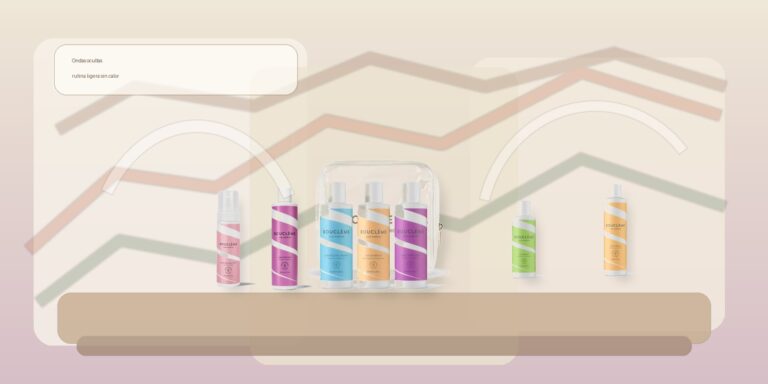 Montaje editorial Boucleme para ondas ocultas con Travel Kit Waves y stylers reales de PeluqueriaShop