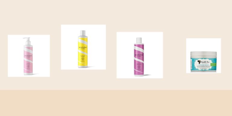 Comment réveiller vos boucles naturelles sans chaleur ? Montaje editorial de Bouclème con productos reales para despertar ondas naturales