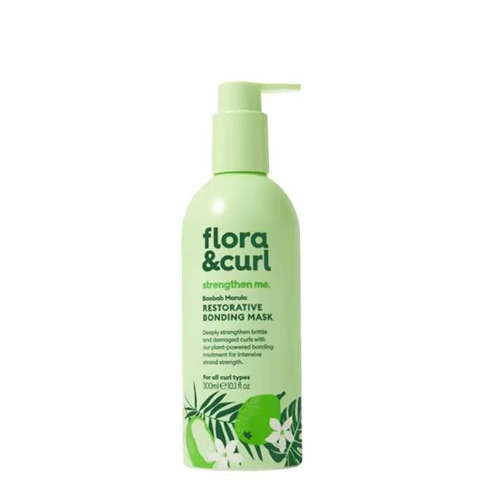 Flora Curl Masque réparateur Baobab Marula Bonding Mask de PeluqueriaShop pour renforcer une boucle abîmée ou sujette à la casse