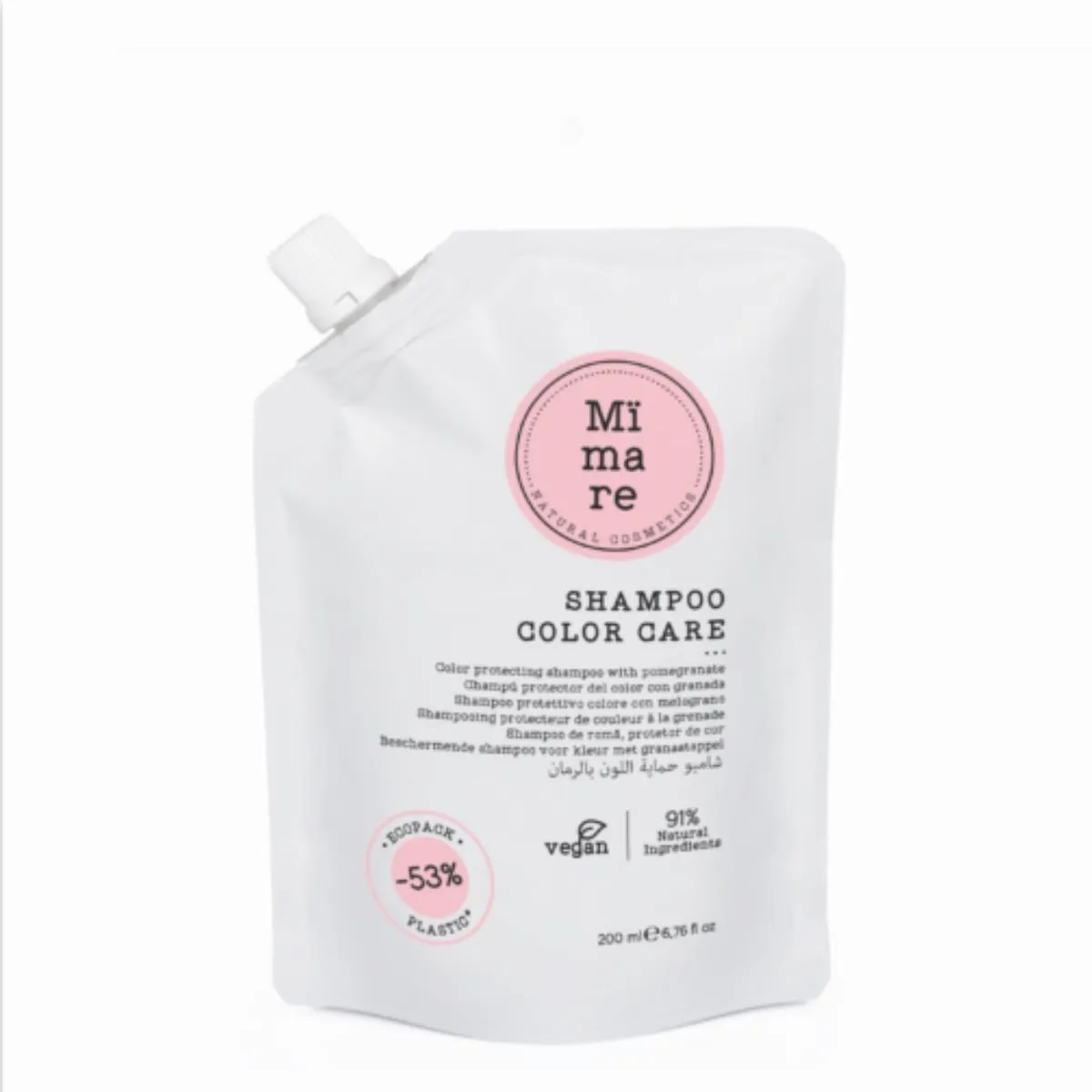 Mimare Shampoing Color Care de PeluqueriaShop pour nettoyer les cheveux colorés avec un geste plus doux