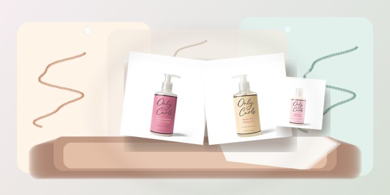 Montaje editorial con productos Only Curls de PeluqueriaShop para explicar cómo combinar crema y gel en una rutina de rizos