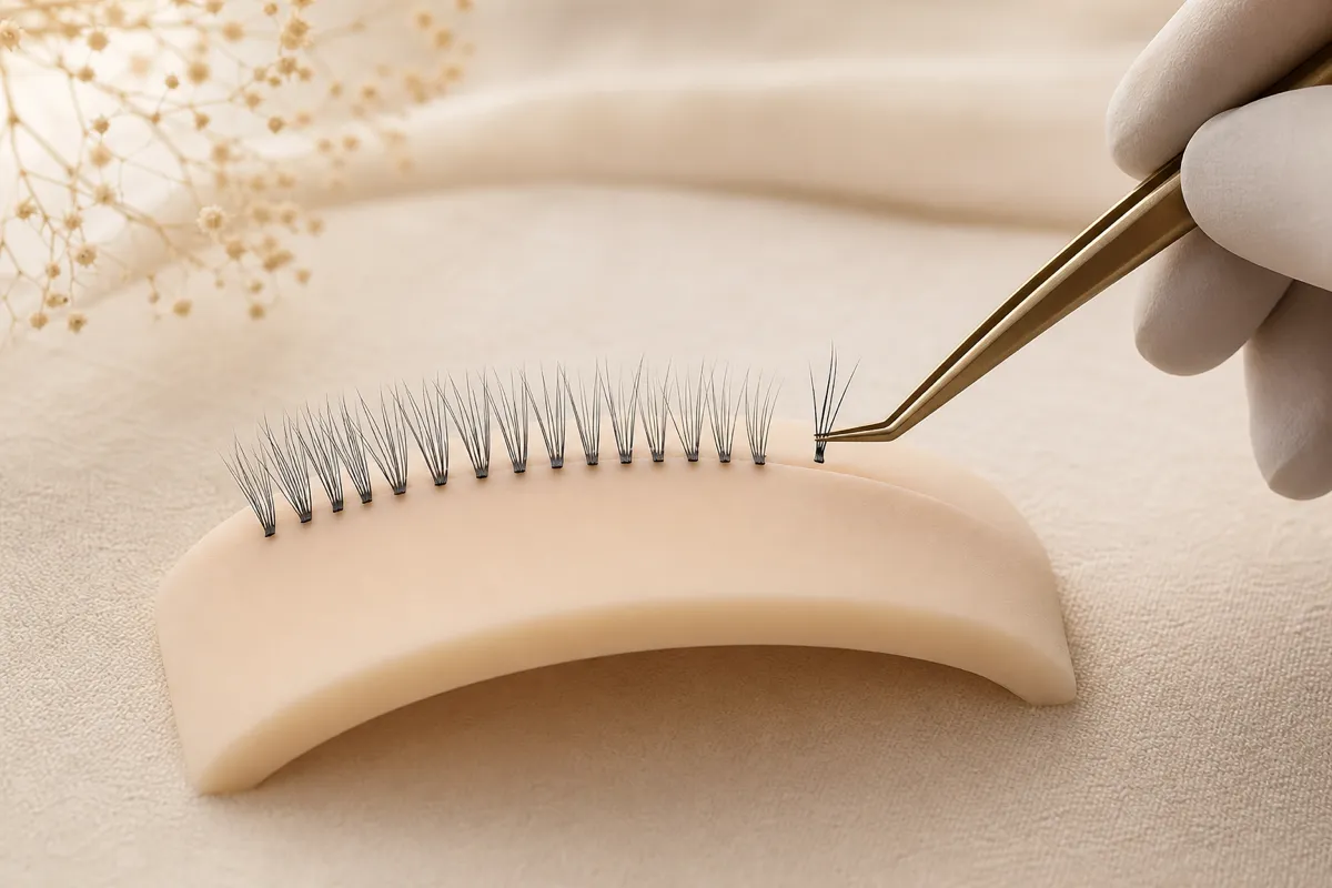 Pratique de volume léger 2D pour extensions de cils cil à cil