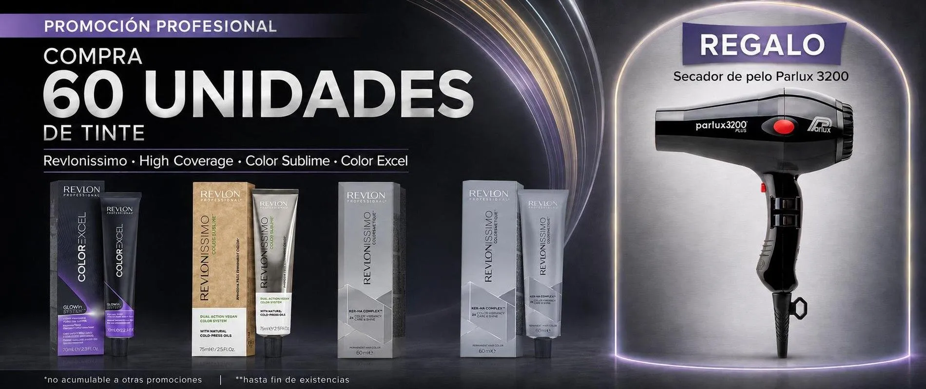Promocion Tintes revlon + secador Parlux 3200